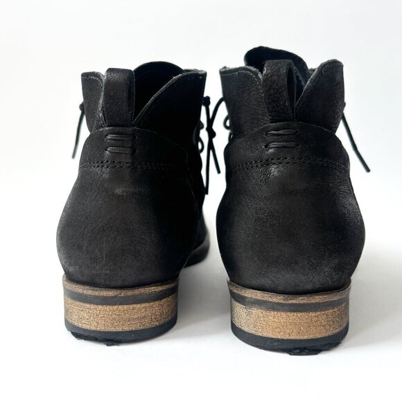 Black Diba Eli Genuine Black Suede Leather Combat Ankle Booties - sz 8 - Picture 10 of 15